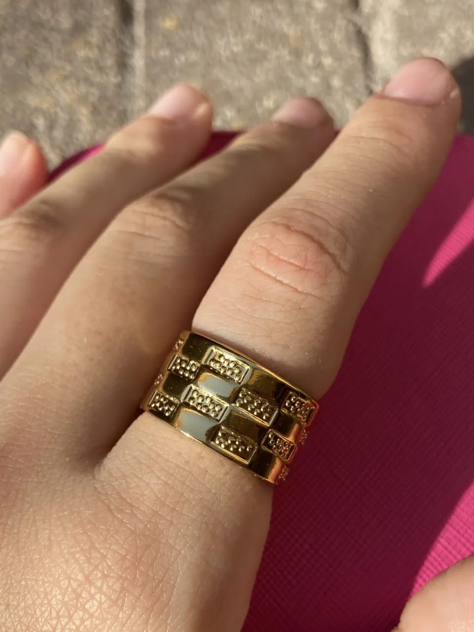 Checkered Band Ring — Rings, photo 2 of 2