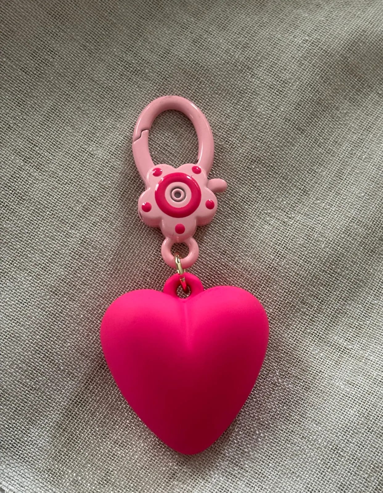 Pink Velvet-Heart Charm — Key, Bag & Phone Chains