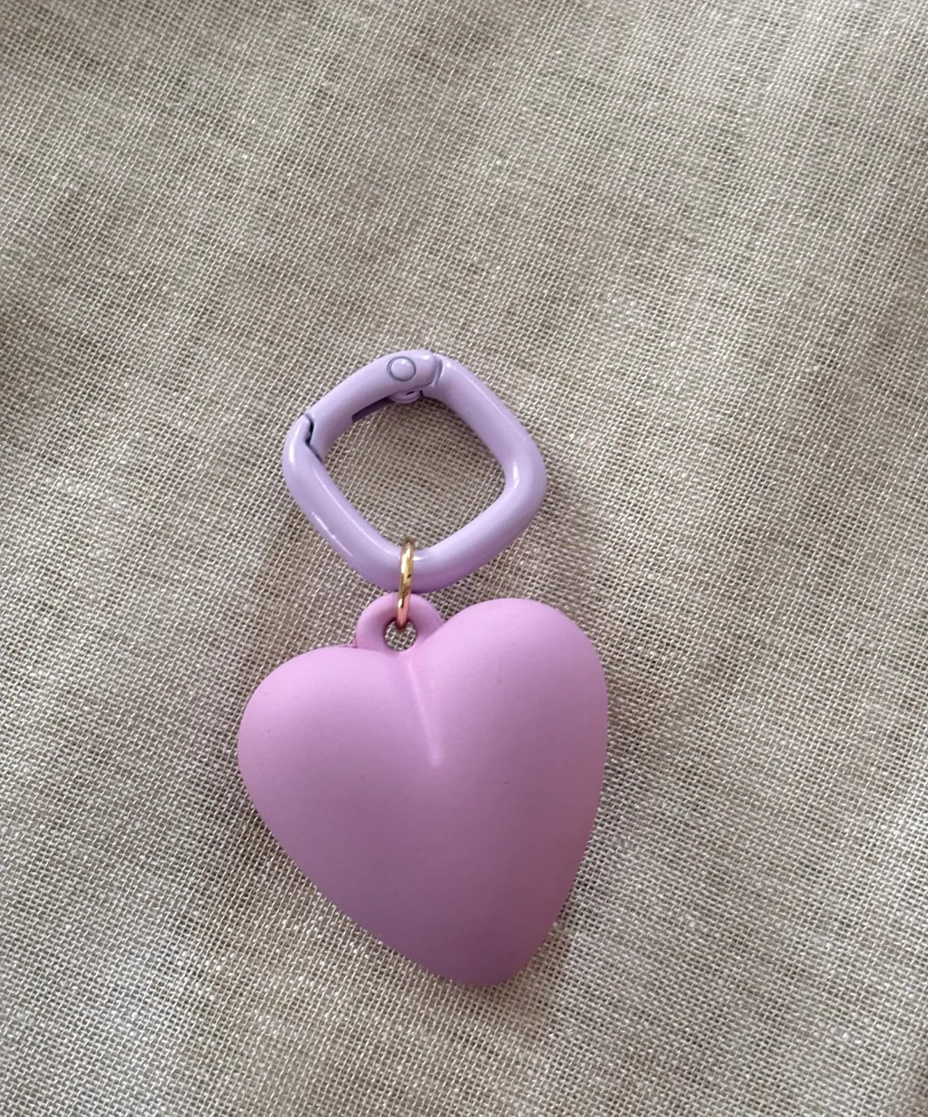 Purple Velvet-Heart Charm — Key, Bag & Phone Chains