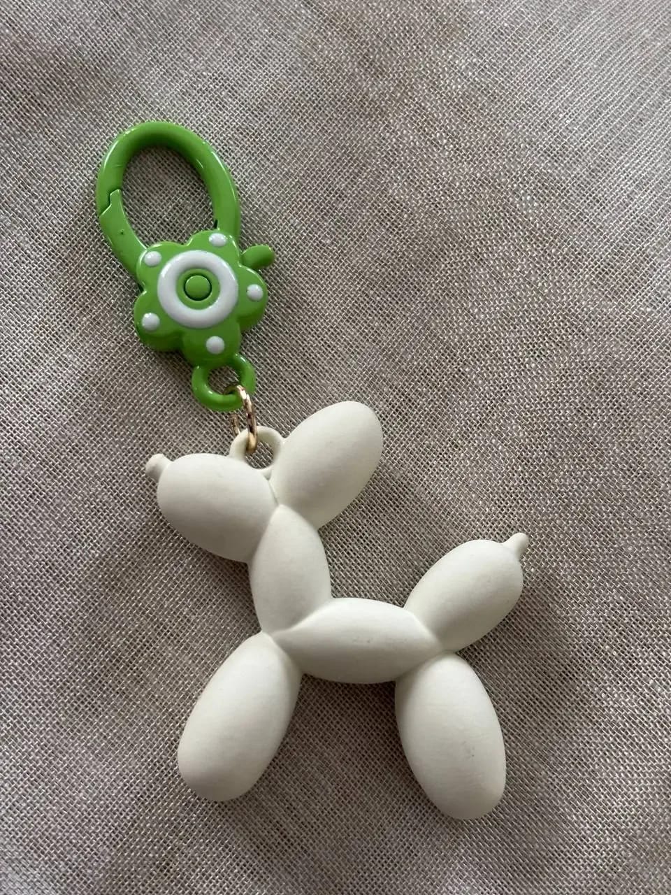 White Velvet-Dog Charm — Key, Bag & Phone Chains