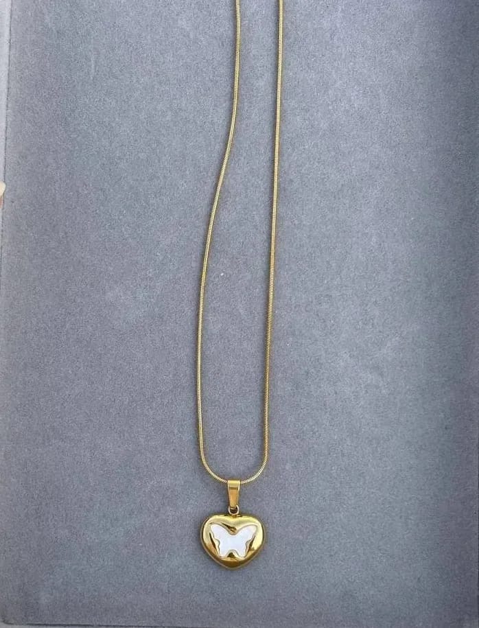 White Butterfly Necklace — Necklaces