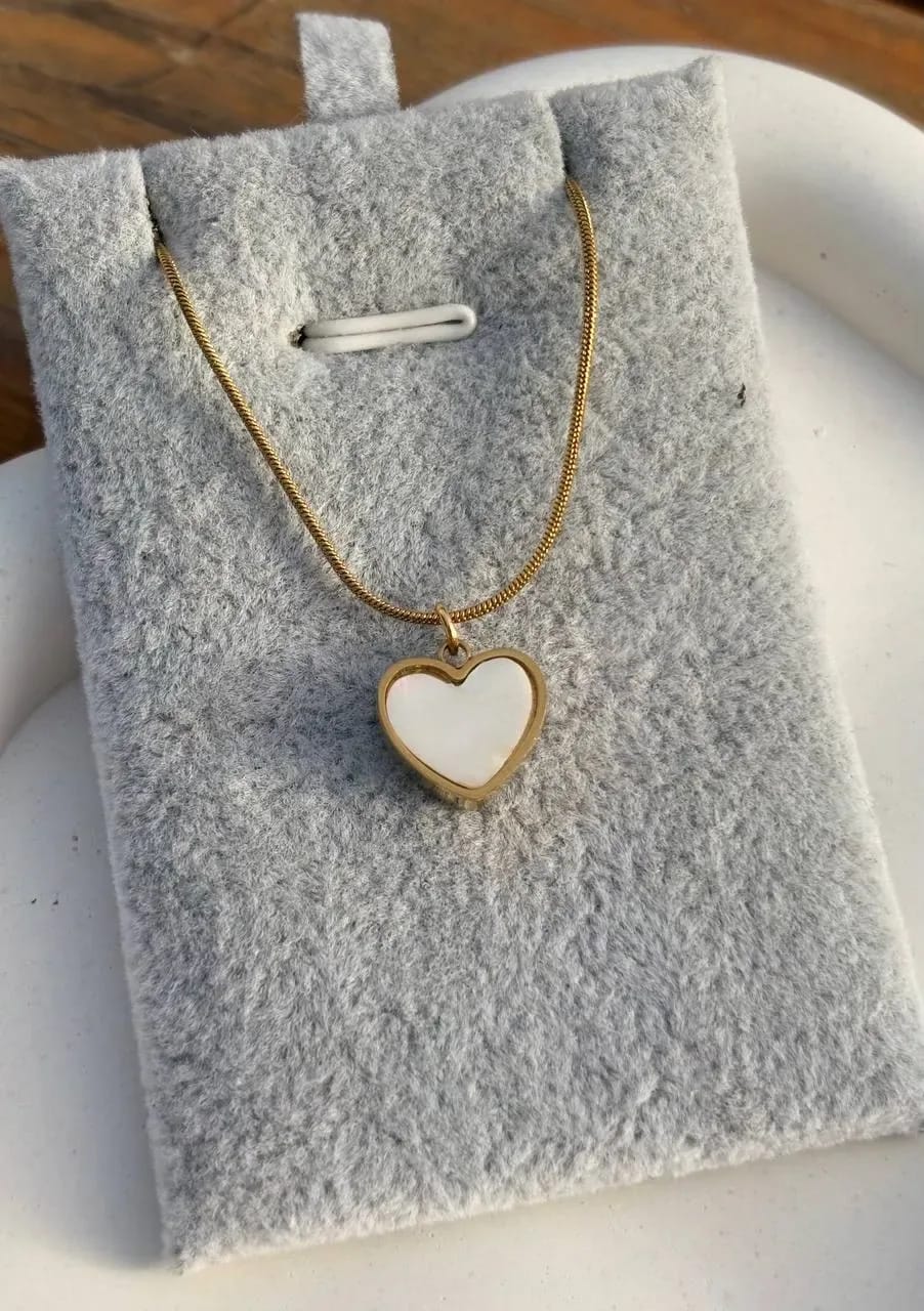 White Heart Necklace — Necklaces