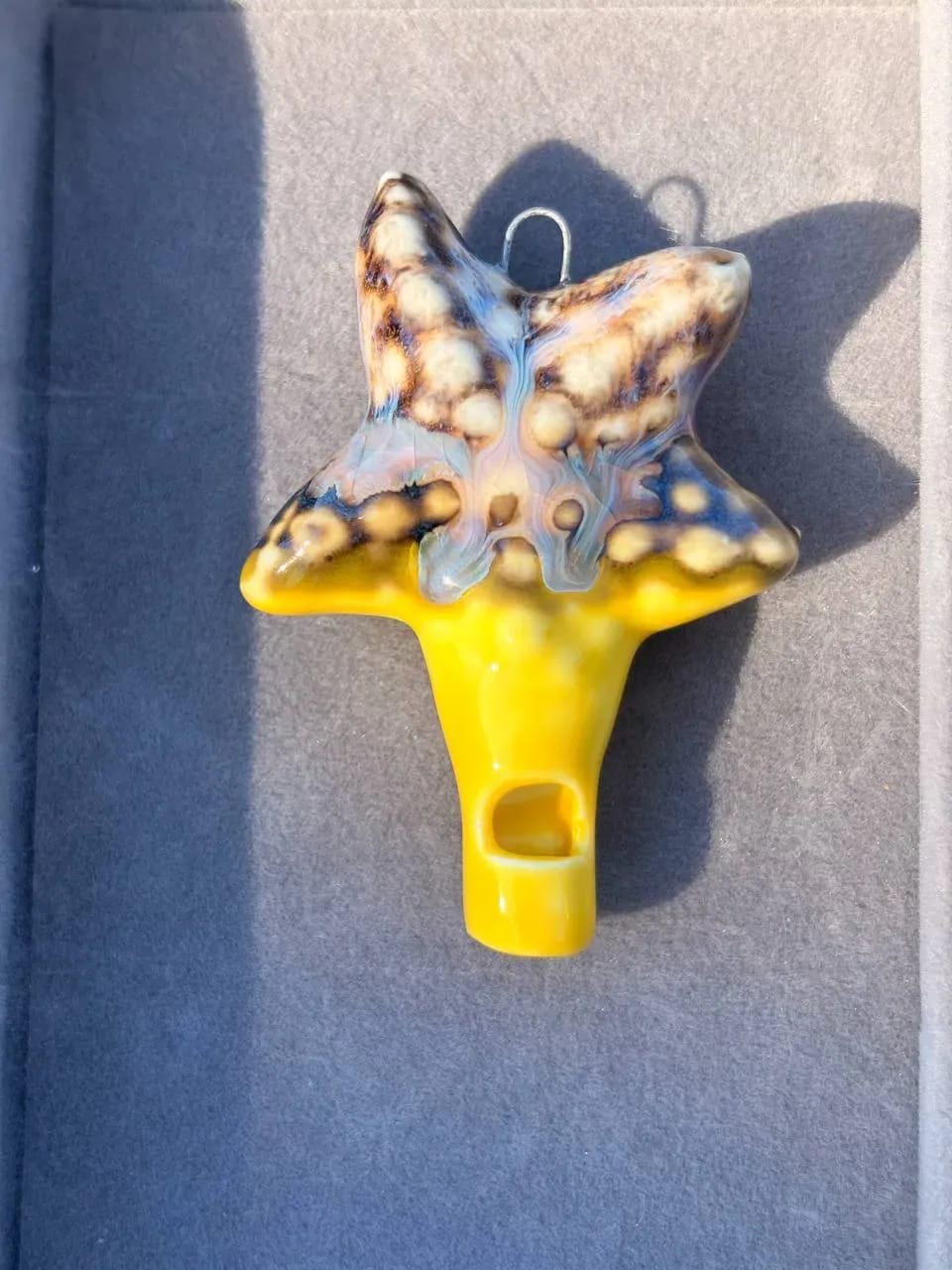 Yellow Starfish Charm — Handmade Charms